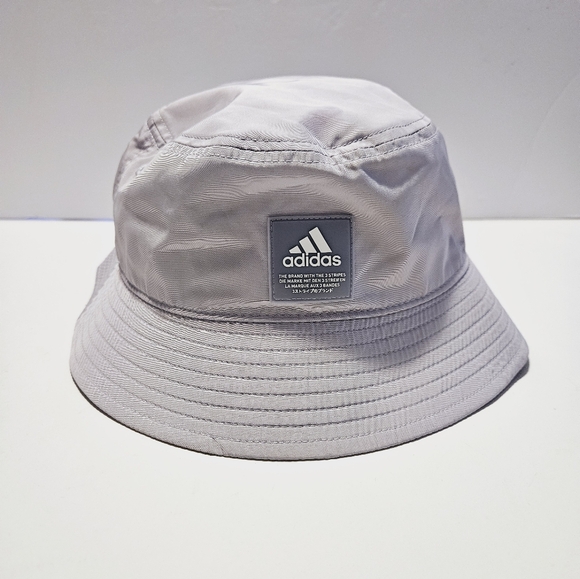 Adidas Foldable Bucket Cap Silver Dawn/Violet Hat One Size EUC - Picture 2 of 10